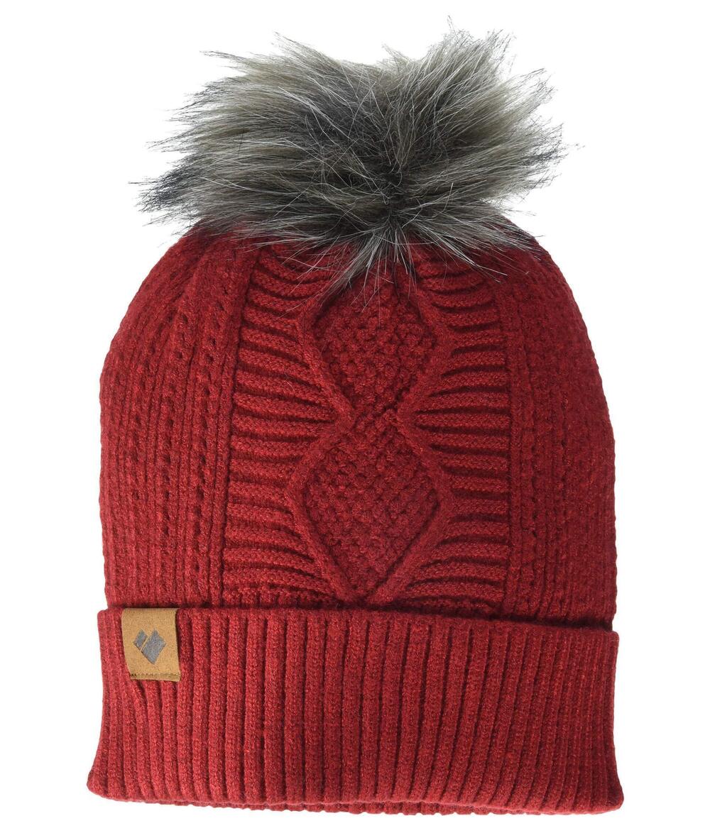 8129 Madison Faux Fur Pom Beanie Rival Red One Size